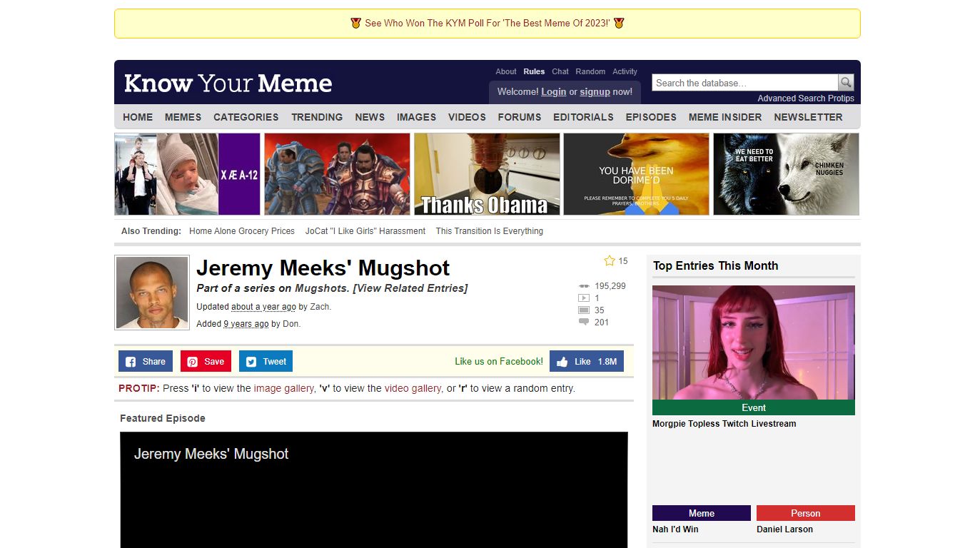 Jeremy Meeks' Mugshot | Know Your Meme
